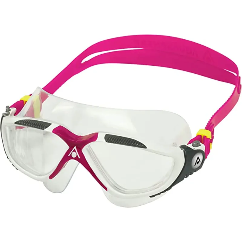 Aqua Sphere Vista Clear Lens in White / Raspberry